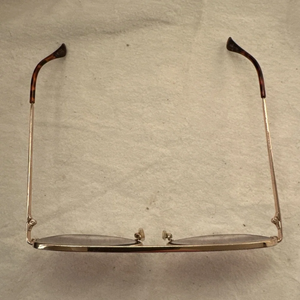 QUAY High Key Mini 126 Polarized Gold Aviator Sunglasses Frame Gradient Lens